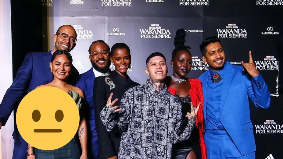 Mabel Cadena y Tenoch Huerta visitaron la tumba de Chadwick Boseman.