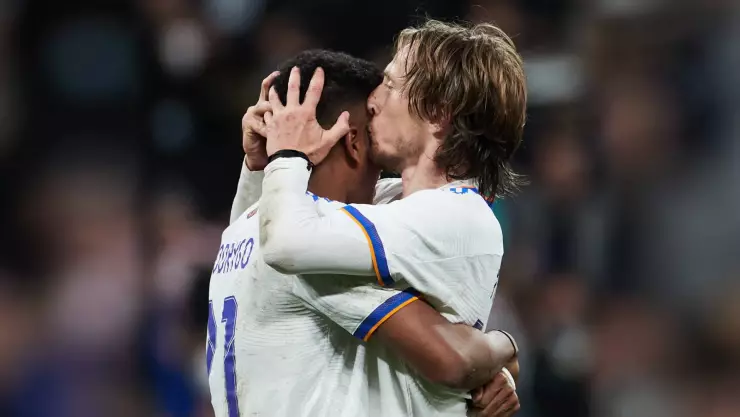 Rodrygo Goes y Luka Modrić con Real Madrid
