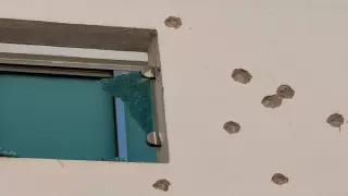 Casa baleada en Rincón del Humaya