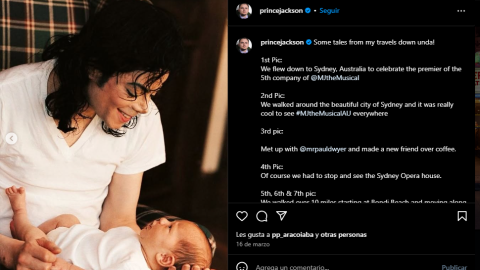 Prince Jackson comparte foto inédita junto a su padre Michael Jackson