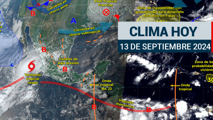 clima hoy 13 de septiembre en México