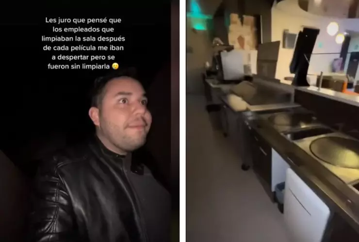 Hombre se queda dormido en el cine y lo dejan encerrado.