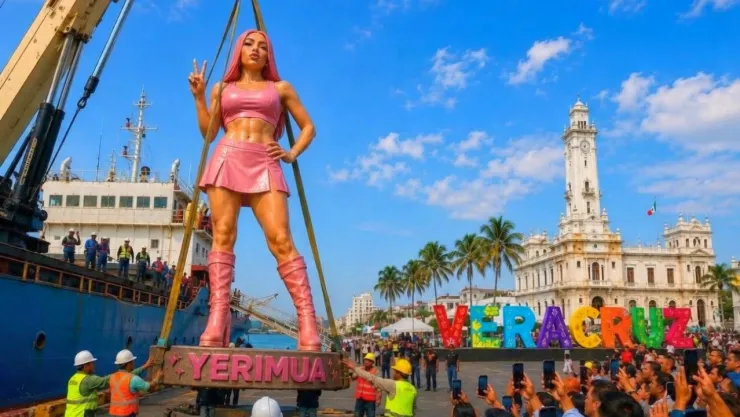 El rumor sobre una supuesta estatua de Yeri Mua en Veracruz generó miles de reacciones en redes sociales