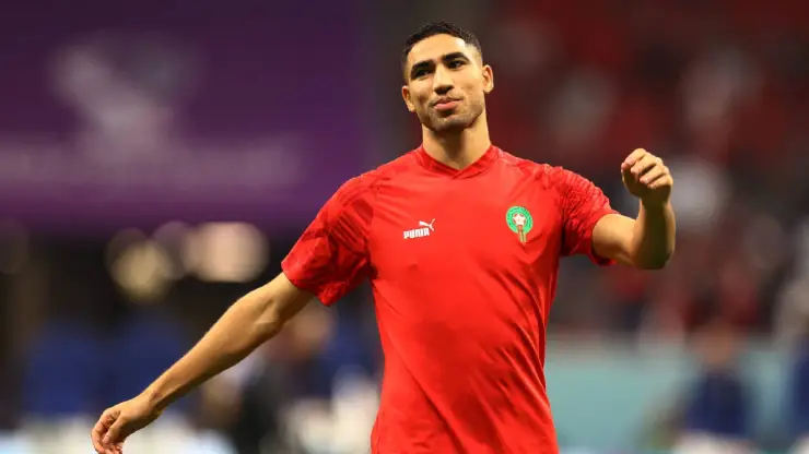 Achraf Hakimi con Marruecos en el Mundial