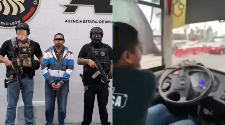 Chofer de autobús de transporte público detenido en Monterrey.