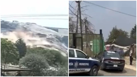 Continúan trabajos de rescate en el basurero de Tepatlaxco en Naucalpan