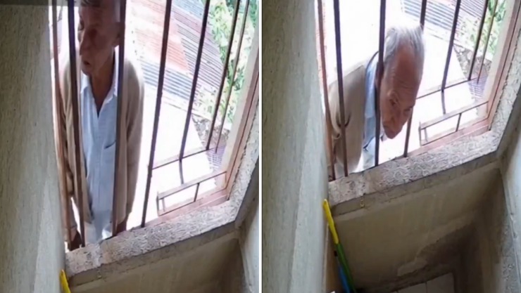 Adulto mayor es captado espiando a su vecina en el baño; video causa indignación en redes.png