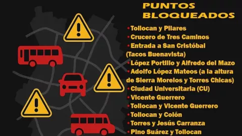 Transportistas del Valle de Toluca realizarán bloqueos el 1 de septiembre