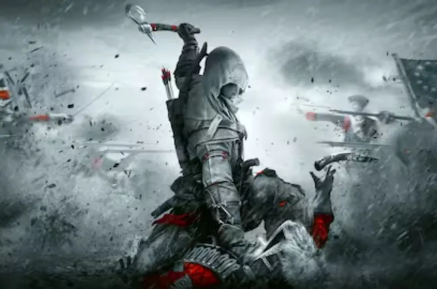 Assassin’s Creed III (2012)
Aquí seguimos a Connor, un joven mitad nativo americano, en plena Revolución Americana. Su historia es interesante, pero el juego tuvo problemas de ritmo y bugs que lo hicieron menos querido por los fans.
Crédito: Ubisoft Montréal