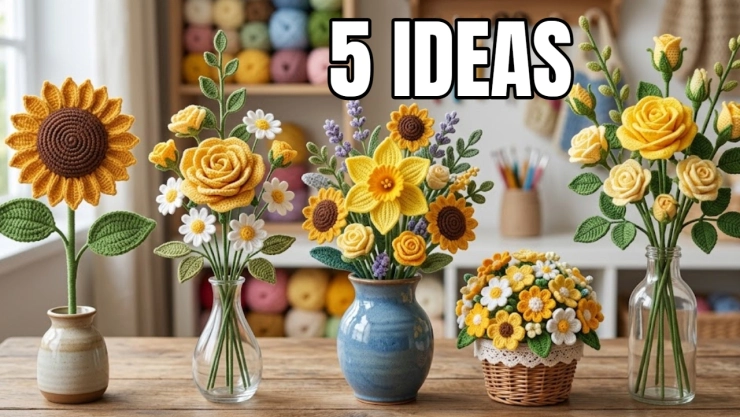 5 ideas de flores amarillas a crochet para regalar este 21 de septiembre