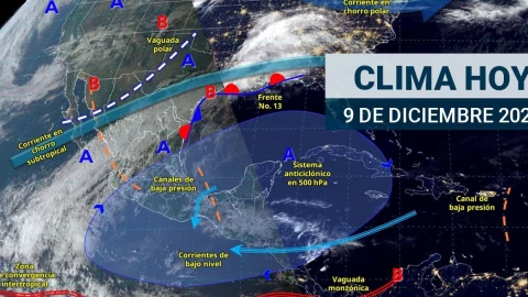 Clima en México hoy 9 de diciembre de 2024