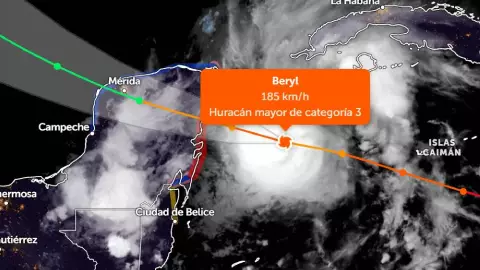 ÚLTIMA HORA: Huracán Beryl AUMENTA a categoría 3; continúa la ‘Alerta Roja’ para todo el estado