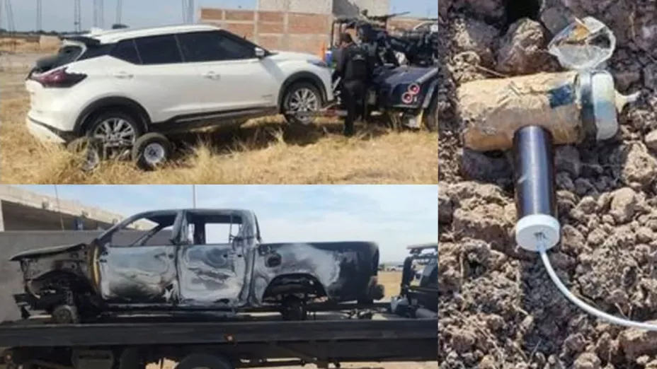 Localizan camionetas robadas y destruyen explosivo en Villa Juárez