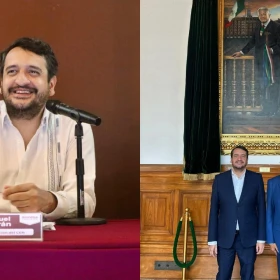 Andy López Beltrán y AMLO.