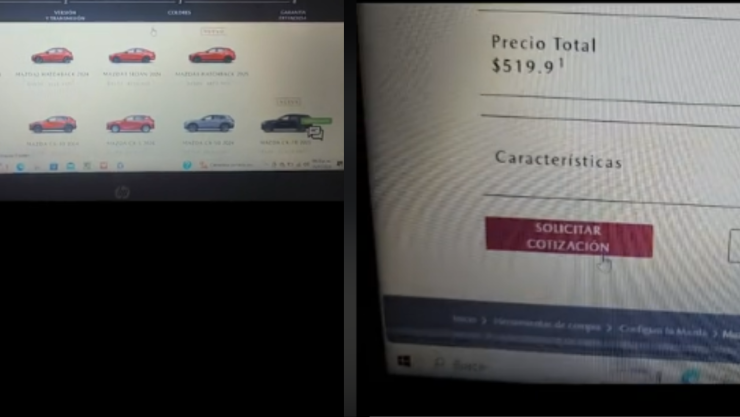joven intenta comprar auto mazda en quinientos pesos