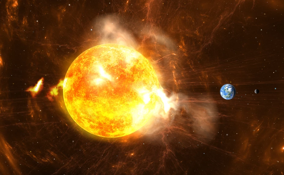 Giant Solar FlaresGiant Solar Flares. Sun producing super-storms and massive radiation bursts
