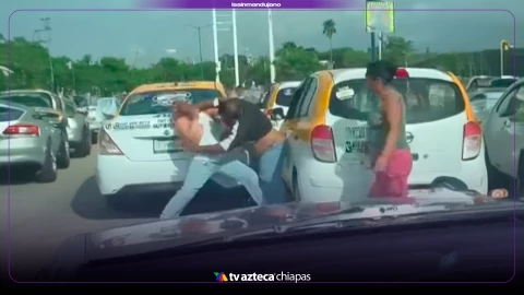 Taxistas golpes Tuxtla