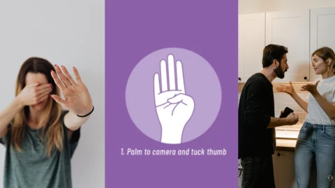 Mujer violencia machista señal