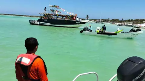 Marina brinda apoyo y protección a embarcación en Isla Contoy