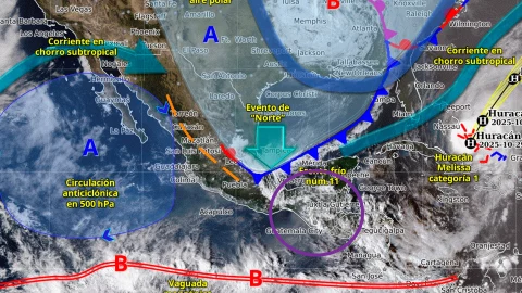 El frente frío 11 provocará lluvias, descenso de temperatura y rachas de viento de hasta 90 km/h en Chiapas este jueves, según Conagua y Protección Civil.