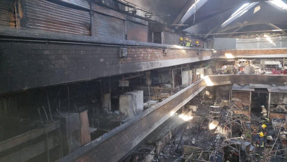 Incendio en el mercado de San Juan de Dios.