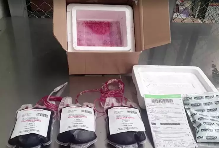 Esconden droga en bolsas de sangre