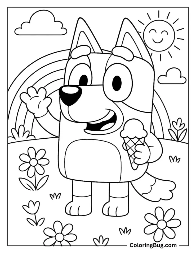 Personajes de Bluey para colorear e imprimir