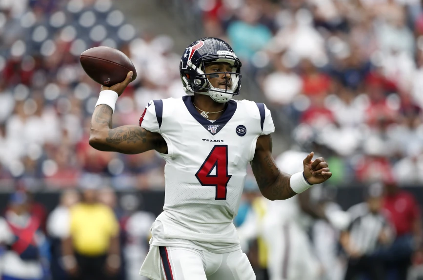 Deshaun Watson, exjugador de los Texans de Houston de la NFL