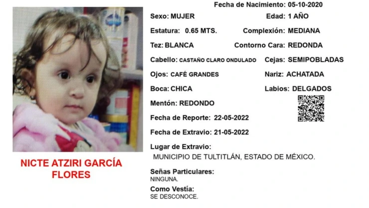 Alerta Amber Nicte Atziri Garcia Edomex