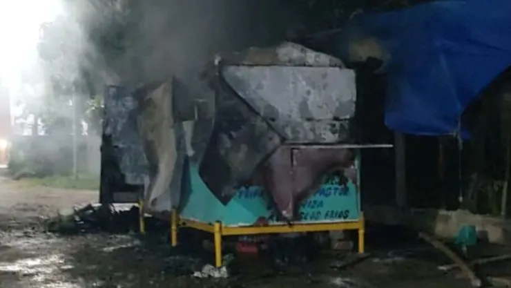 Se registra incendio en taquería de Nanchital, Veracruz