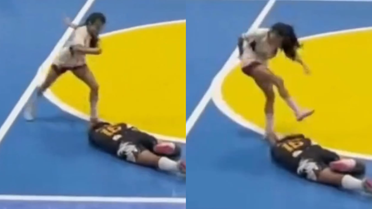 Futbolista patea a rival en Brasil