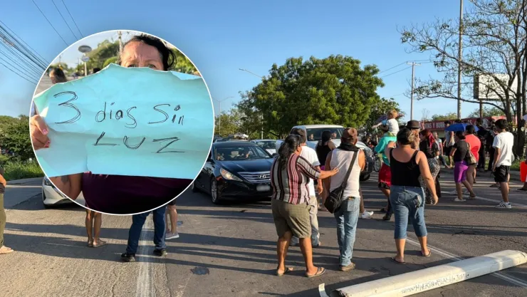 Se manifiestan familias al sur de Mazatlán tras días sin tener luz