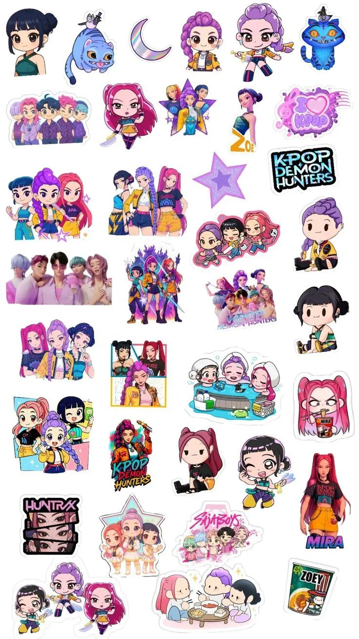 stickers conciertos KPop Demon Hunters