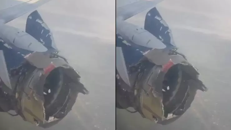 motor de un avión explota en pleno vuelo