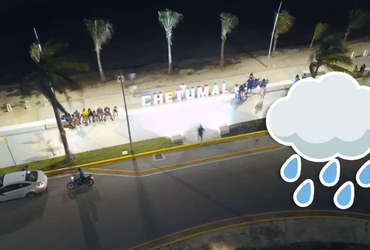 Clima en Chetumal HOY 9 de noviembre de 2025_ Frente Frío 13 causará ambiente nublado a lluvioso.webp