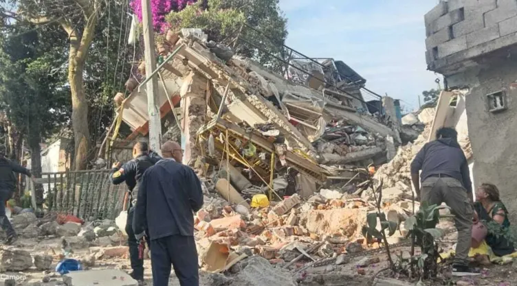 Fuerte explosión en Tlalpan: Tanque de gas provoca derrumbe de una casa cerca del Conalep II