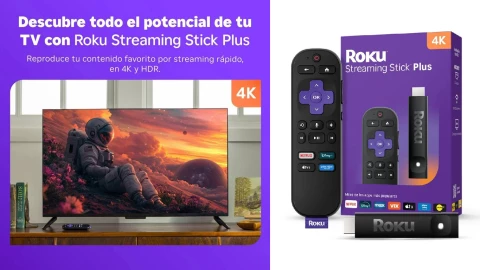 Dispositivo Streaming Roku Stick Plus 4K