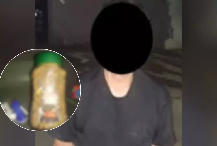 Detienen a hombre con un frasco de marihuana en Culiacán