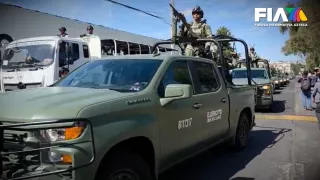 Ejército mexicano en las calles de Michoacán