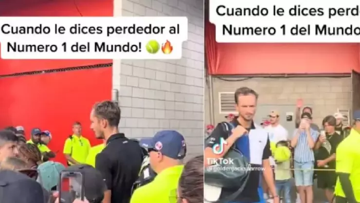 Fanático le grita ‘perdedor’ a Daniil Medvedev, el tenista va por él