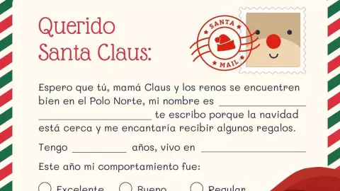 Carta para imprimir a Santa