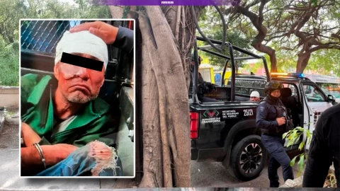 Sujeto armado es golpeado por vecinos tras entrar a robar en domicilio del Eje Vial 2.