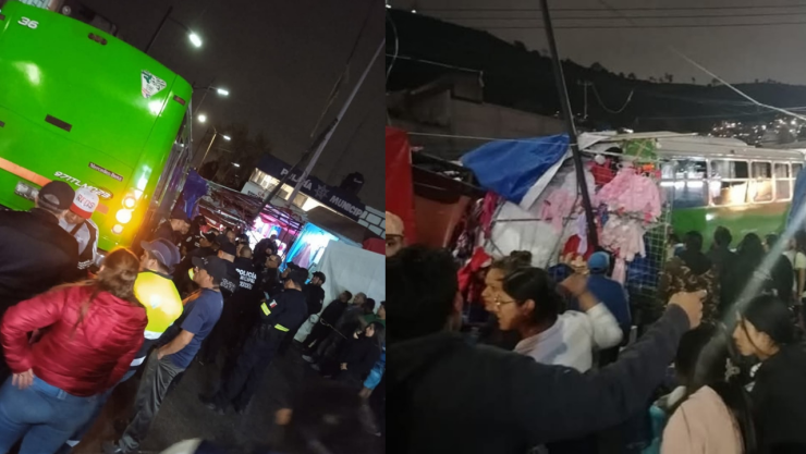 Camión choca en Tlalnepantla