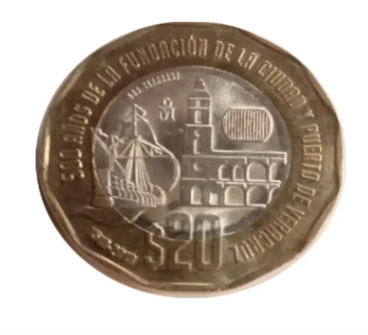 moneda conmemorativa 20 pesos