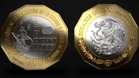 moneda 20 pesos conmemorativa veracruz