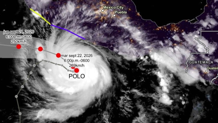 ¿Dónde ver la trayectoria en tiempo real del huracán “Polo”?