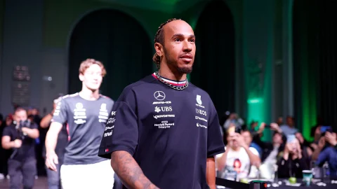Lewis Hamilton en Brasil