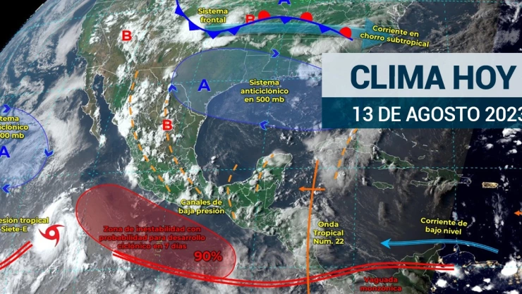 ¿Cómo estará el clima en México hoy 13 de agosto de 2023?