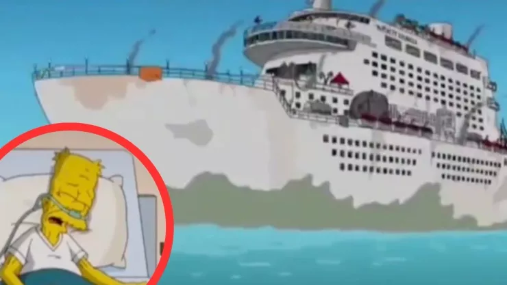 Clip mezcla escenas de Los Simpson con imágenes reales y crea teoría sobre hantavirus en crucero