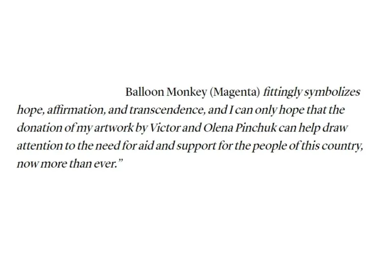 Jeff Koons Balloon Monkey Magenta Ucrania